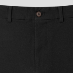 COMME DES GARCONS BLACK (Unisex) Polyester Thick Gabardine Slit Semi Wide Fit Pants — Black