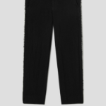 COMME des GARÇONS BLACK (Unisex) Polyester Gabardine Side Distressed Pants — Black