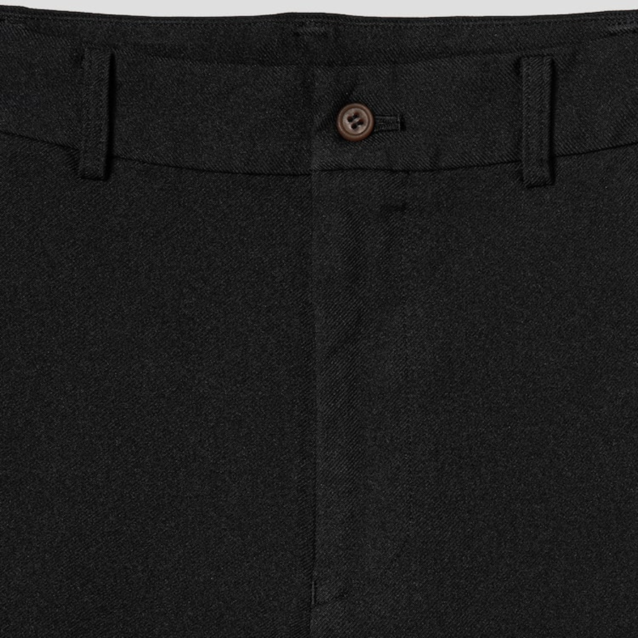 COMME des GARÇONS BLACK (Unisex) Polyester Gabardine Side Distressed Pants — Black