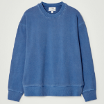 COS Relaxed Washed Cotton Sweatshirt – Blue