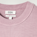 COS Relaxed Washed Cotton Sweatshirt – Pink
