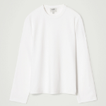 COS Relaxed Cotton Jersey Long-Sleeve T-Shirt – White