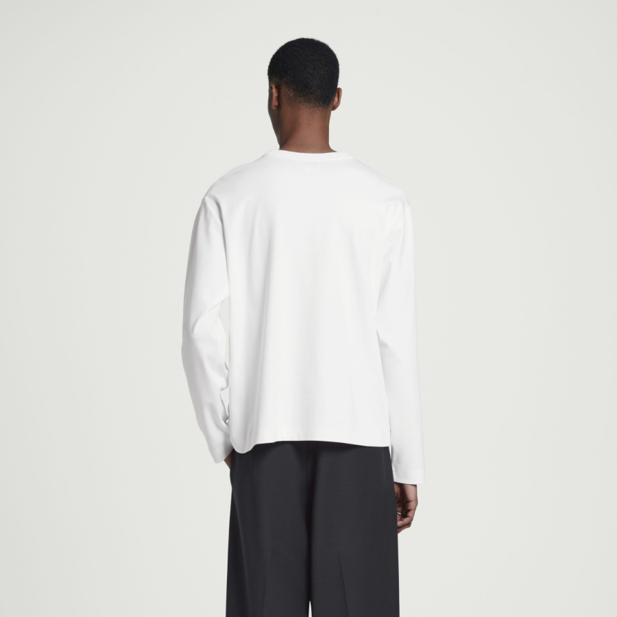 COS Relaxed Cotton Jersey Long-Sleeve T-Shirt – White