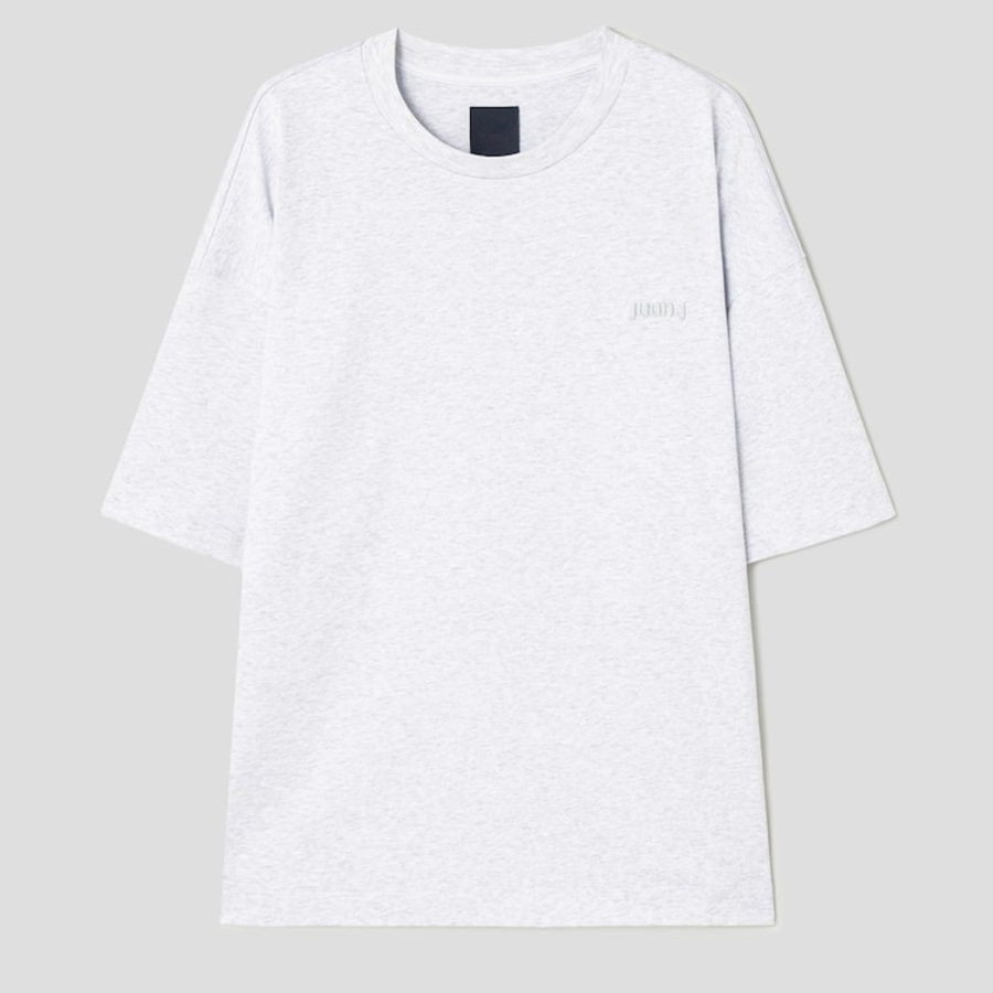 JUUN.J KAGAN Semi-Oversized Short Sleeve — Light Grey
