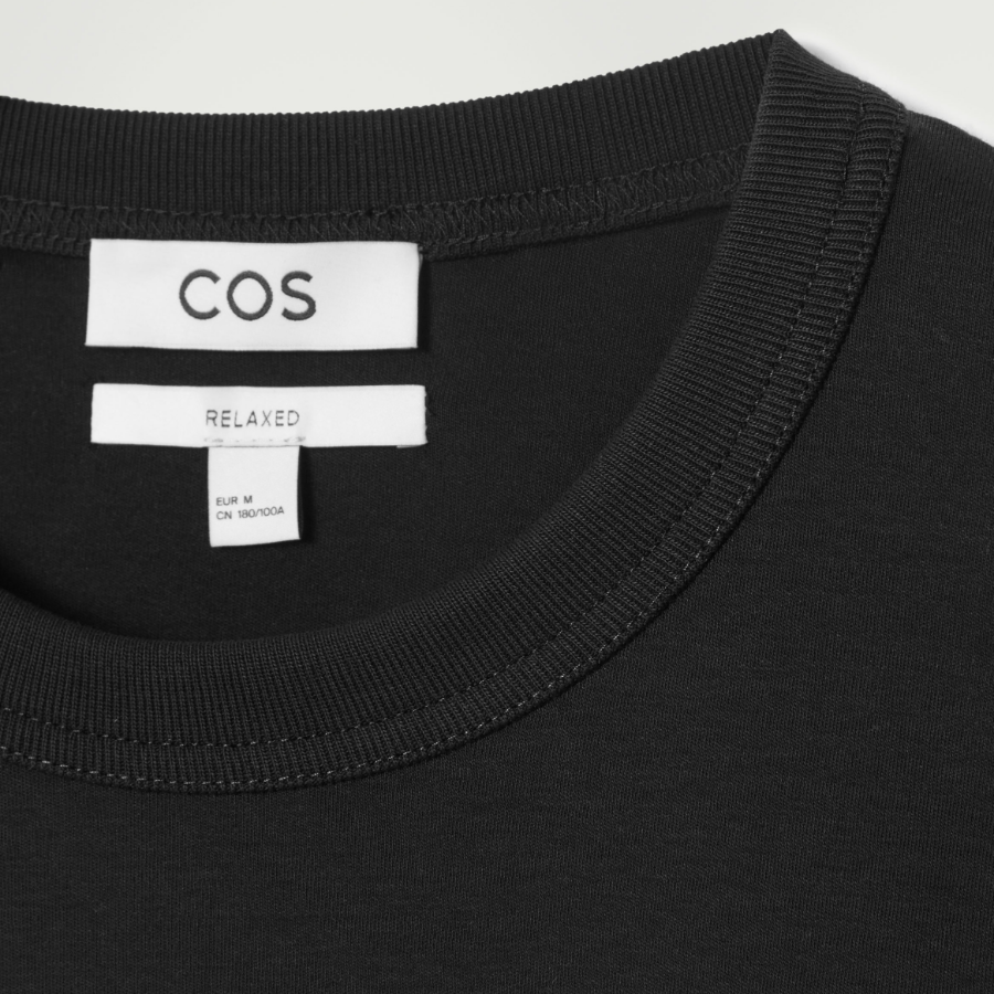 COS Relaxed Cotton Jersey Long-Sleeve T-Shirt – Black