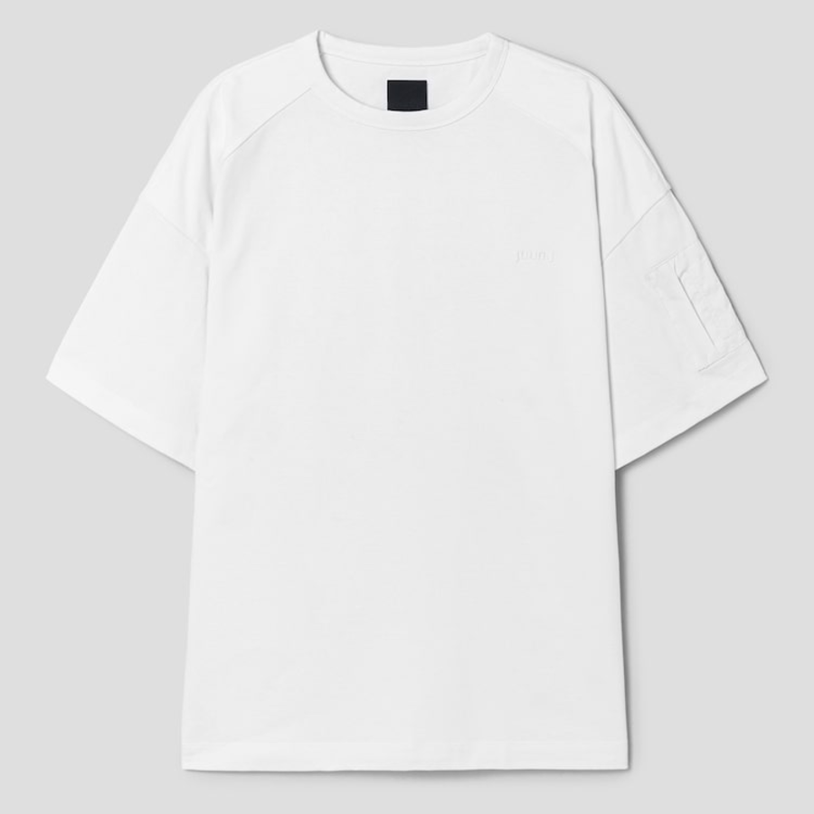 JUUN.J MA-1 Pocket Semi-Oversized Short Sleeve — White