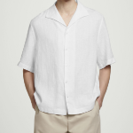 COS Linen Short-Sleeve Shirt – White