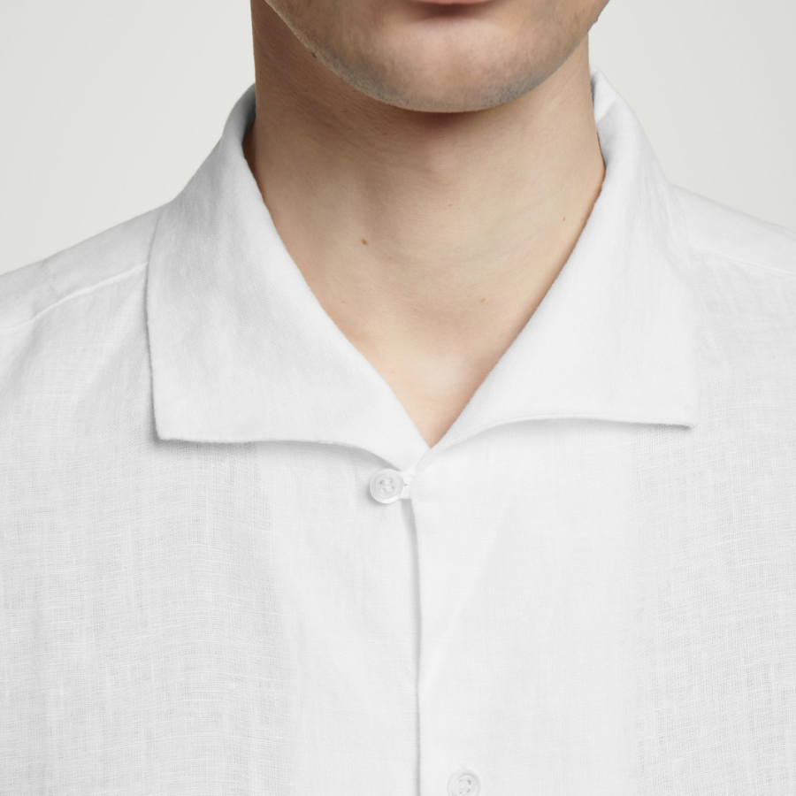 COS Linen Short-Sleeve Shirt – White
