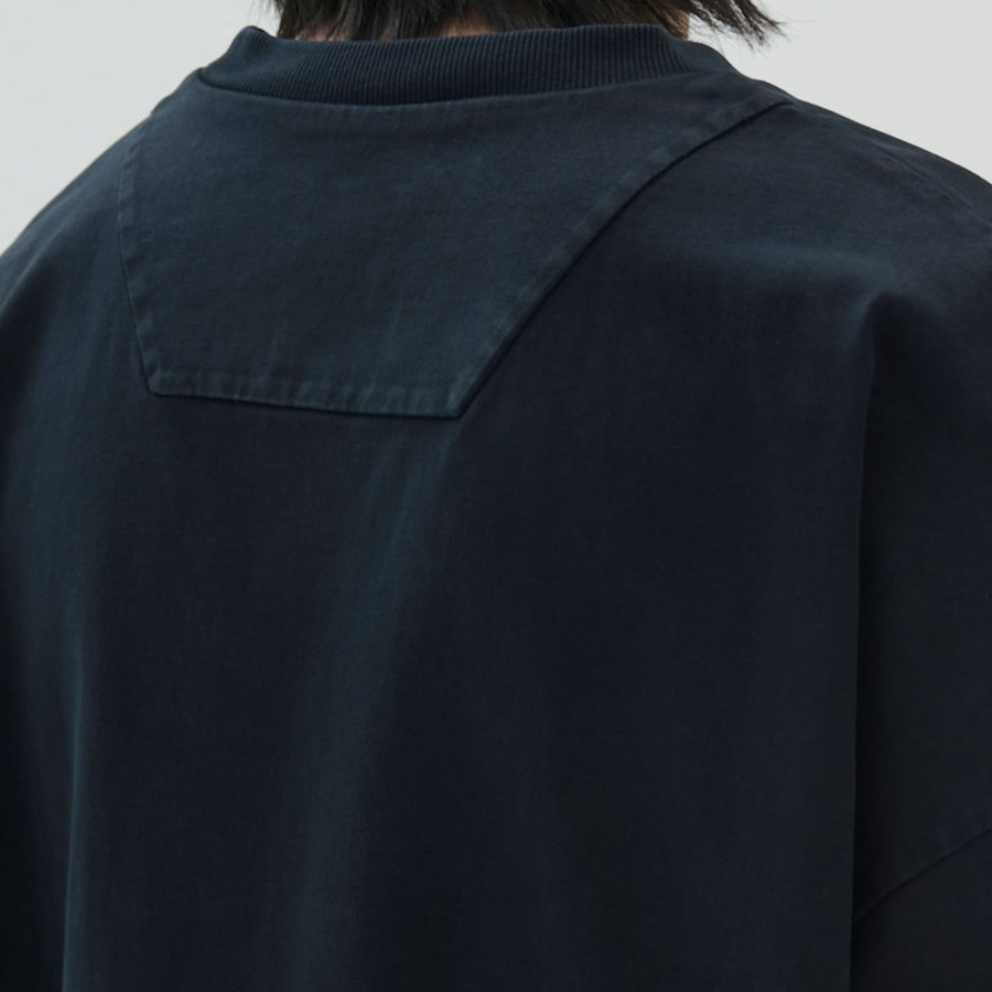 JUUN.J Essential Dyed Semi-Oversized Short Sleeve — Navy