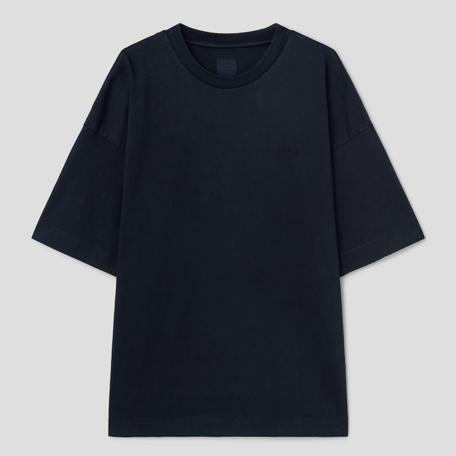 JUUN.J Essential Dyed Semi-Oversized Short Sleeve — Navy