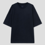 JUUN.J Essential Dyed Semi-Oversized Short Sleeve — Navy