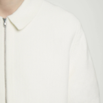 COS Waffle-Knit Cotton Zip Shirt – White