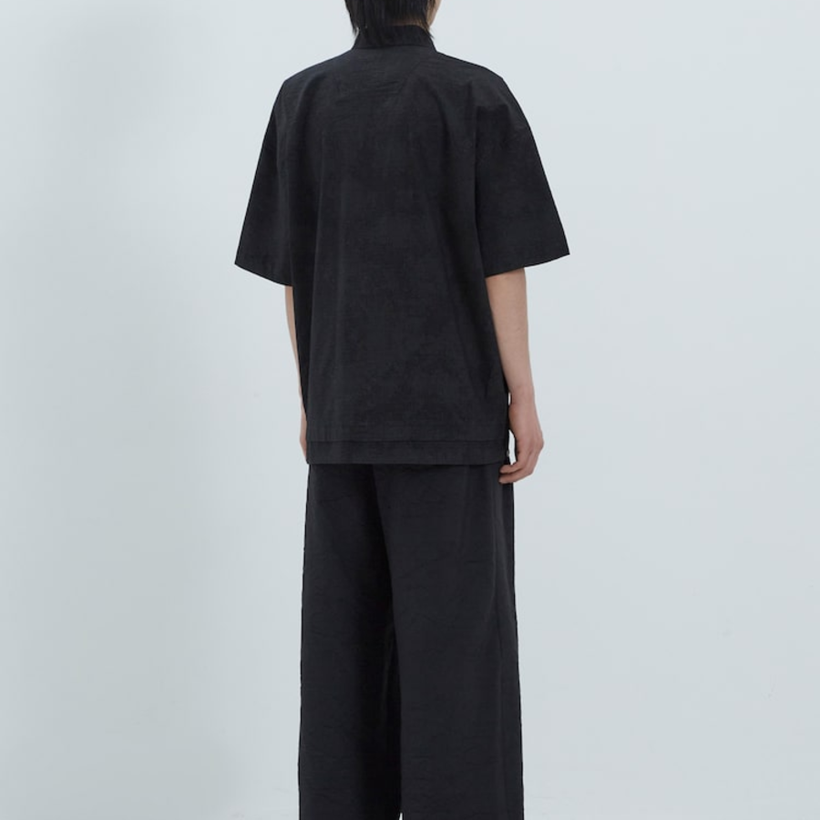 JUUN.J [CORE] Painting Stripe Polo Short Sleeve — Black