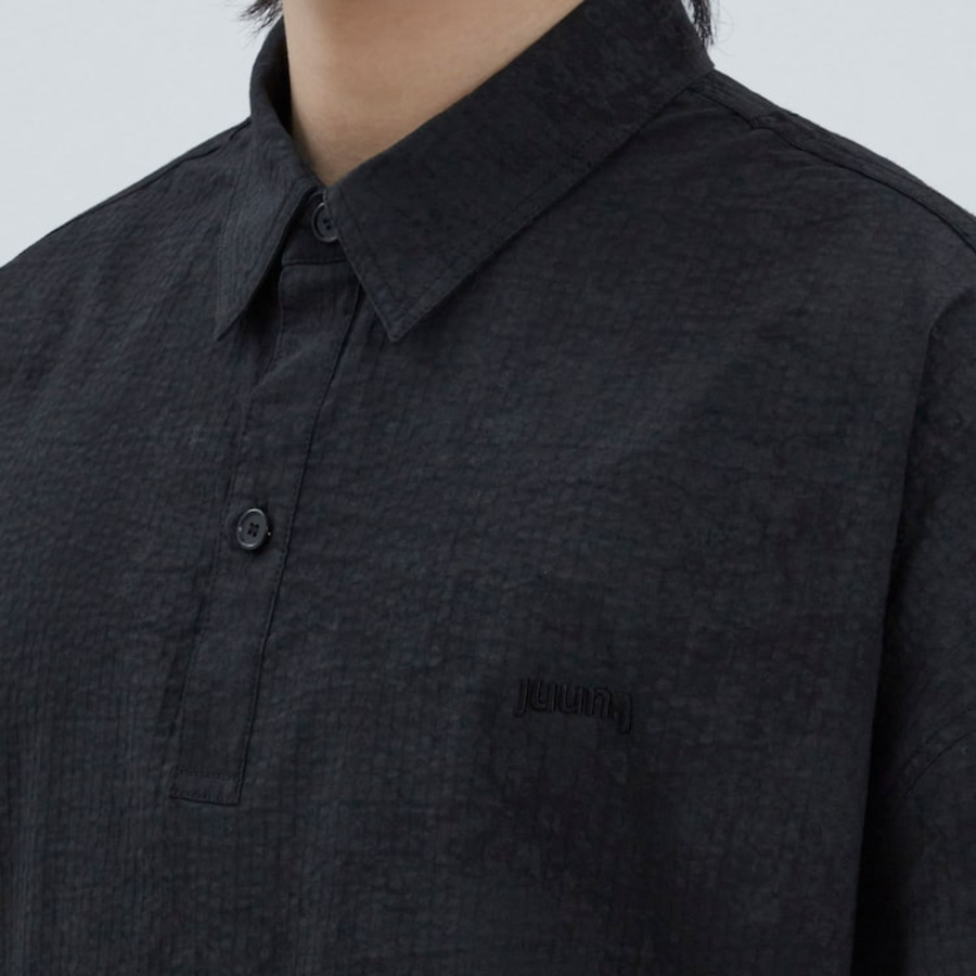 JUUN.J [CORE] Painting Stripe Polo Short Sleeve — Black