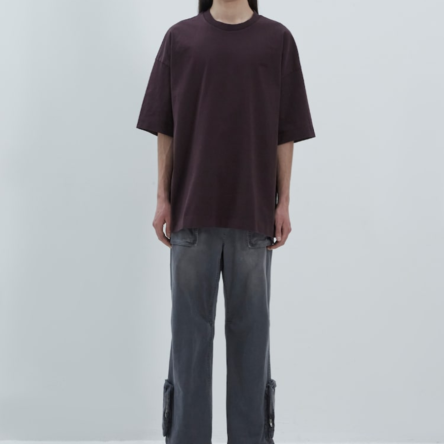 JUUN.J Essential Dyeing Semi-Oversized Short Sleeve — Brown