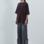 JUUN.J Essential Dyeing Semi-Oversized Short Sleeve — Brown