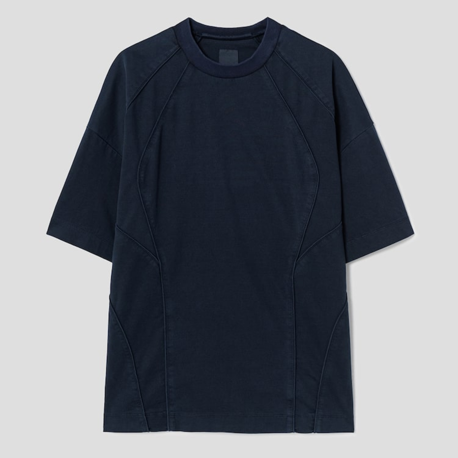 JUUN.J Racer Piping Short Sleeve — Navy