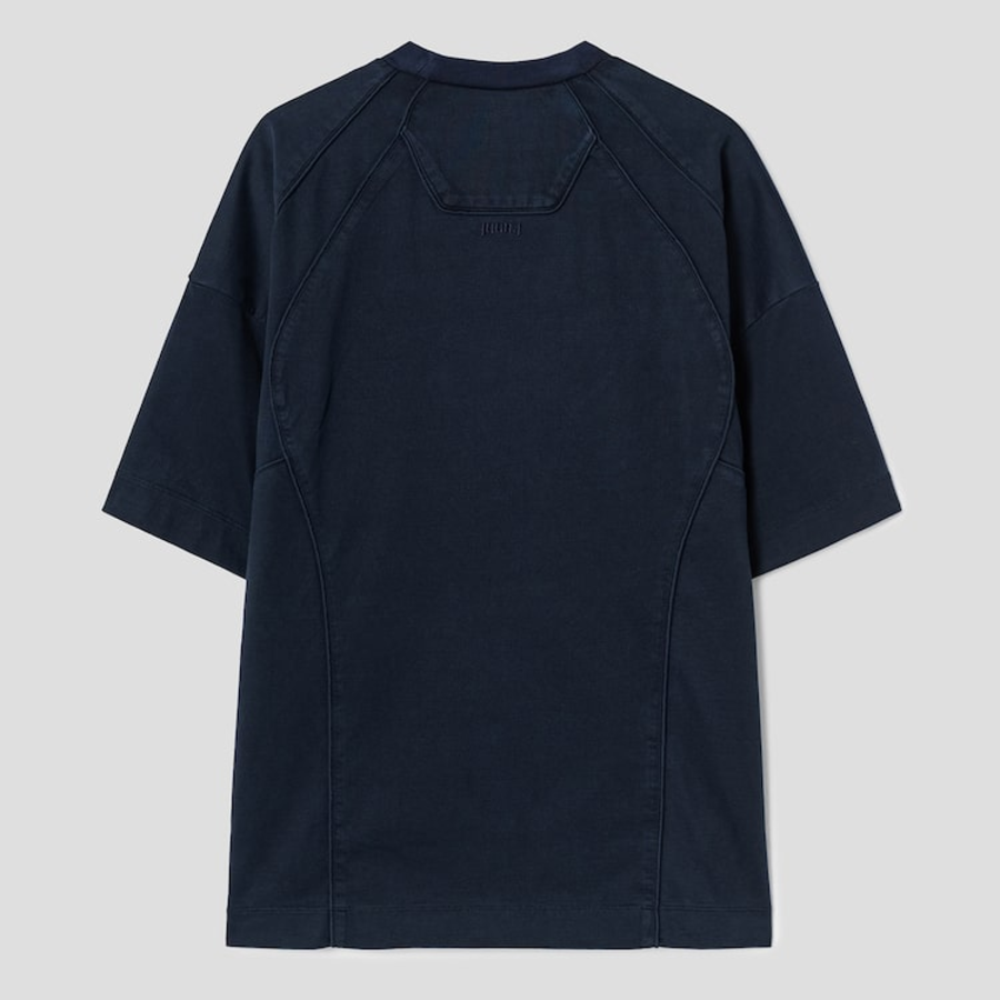 JUUN.J Racer Piping Short Sleeve — Navy