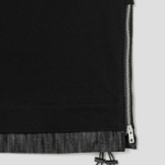 JUUN.J Denim Trim Light Jersey Oversized Short Sleeve — Black