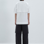 JUUN.J Nylon Panel Detail Short Sleeve — White