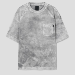 JUUN.J Slash Pocket Semi-Oversized Dyed Short Sleeve – Light Grey