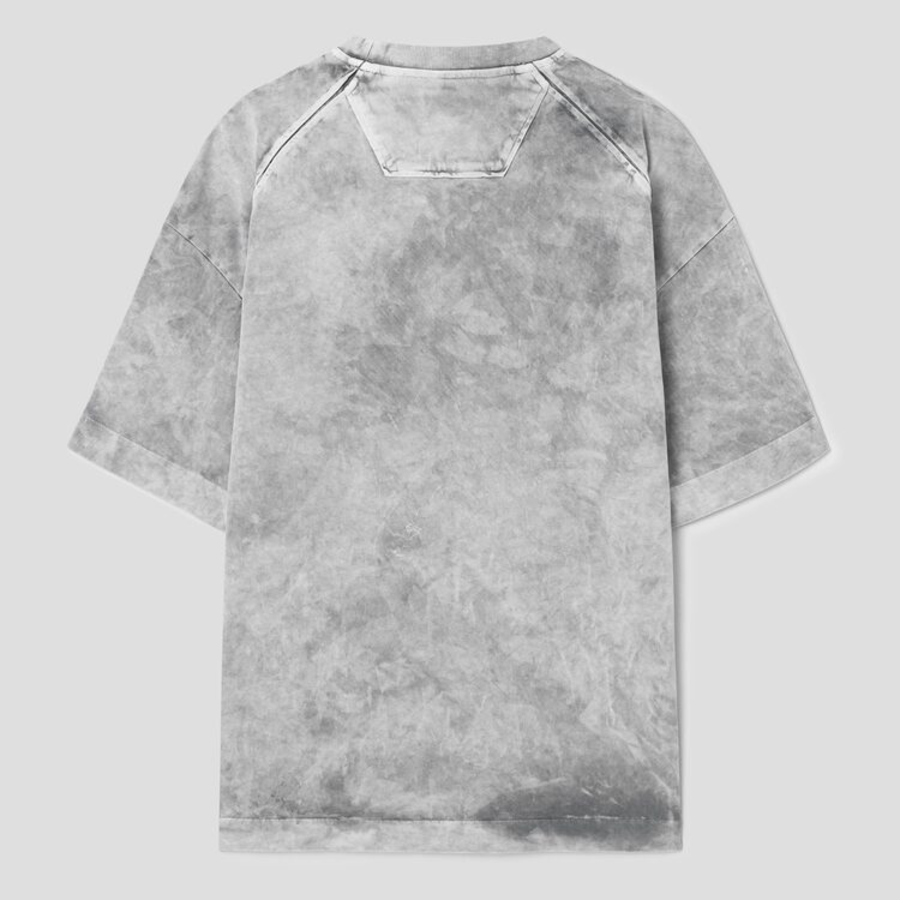JUUN.J Slash Pocket Semi-Oversized Dyed Short Sleeve – Light Grey