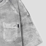 JUUN.J Slash Pocket Semi-Oversized Dyed Short Sleeve – Light Grey