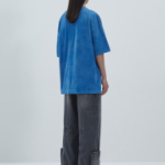 JUUN.J Slash Pocket Semi-Oversized Dyed Short Sleeve –  Blue