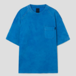 JUUN.J Slash Pocket Semi-Oversized Dyed Short Sleeve –  Blue