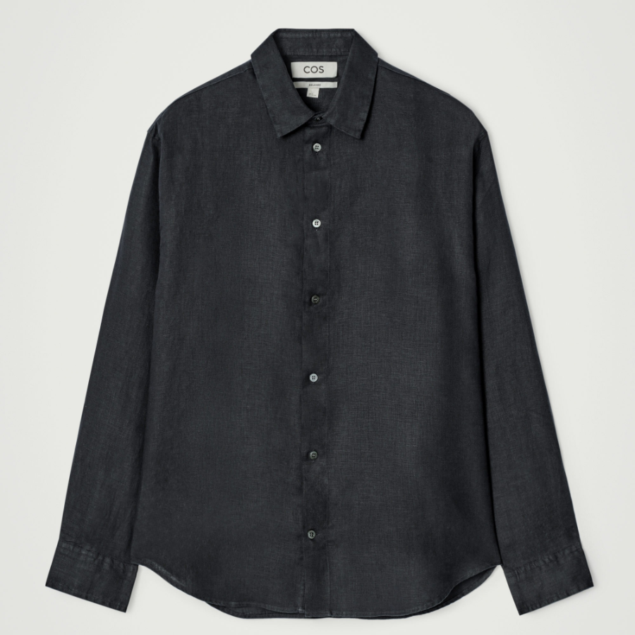 COS Relaxed Long-Sleeve Shirt – Navy