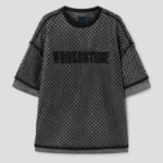 JUUN.J Net Layered Dyed Short Sleeve – Black