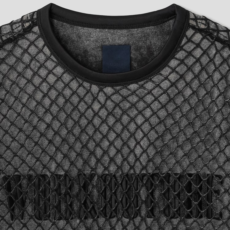 JUUN.J Net Layered Dyed Short Sleeve – Black