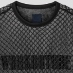 JUUN.J Net Layered Dyed Short Sleeve – Black