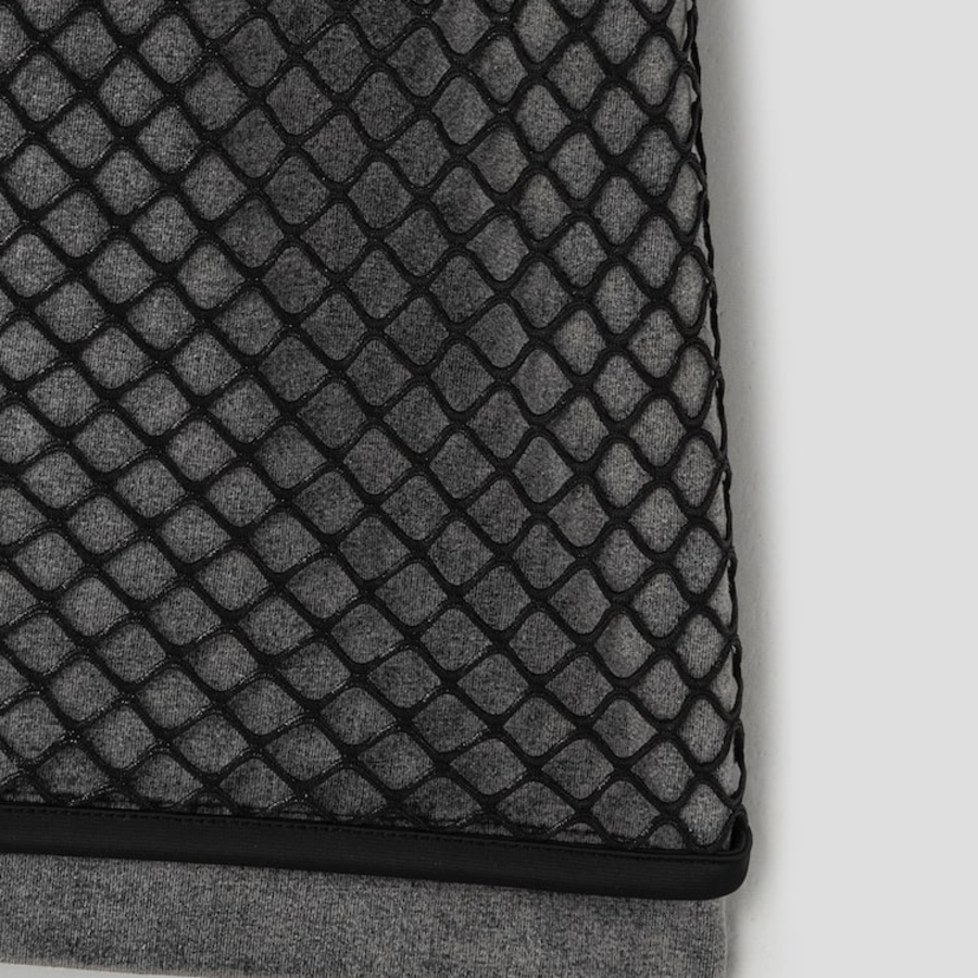 JUUN.J Net Layered Dyed Short Sleeve – Black