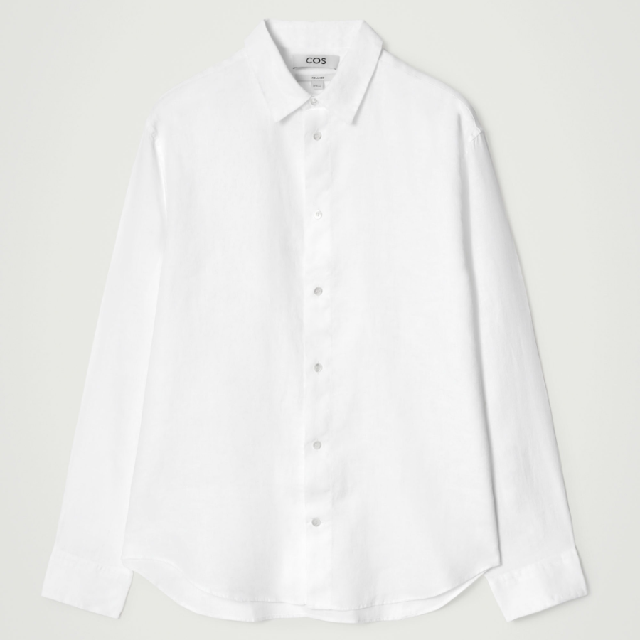 COS Relaxed Long-Sleeve Shirt – White