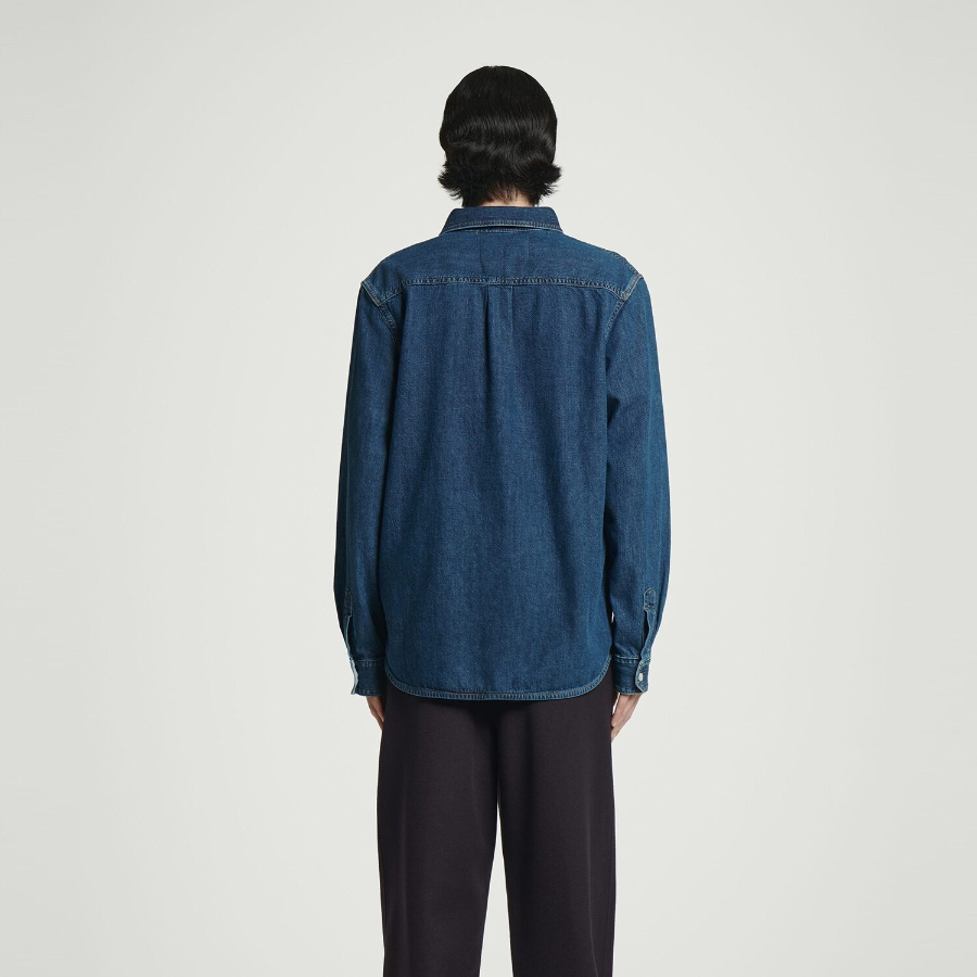 COS Relaxed Denim Overshirt – Dark Blue