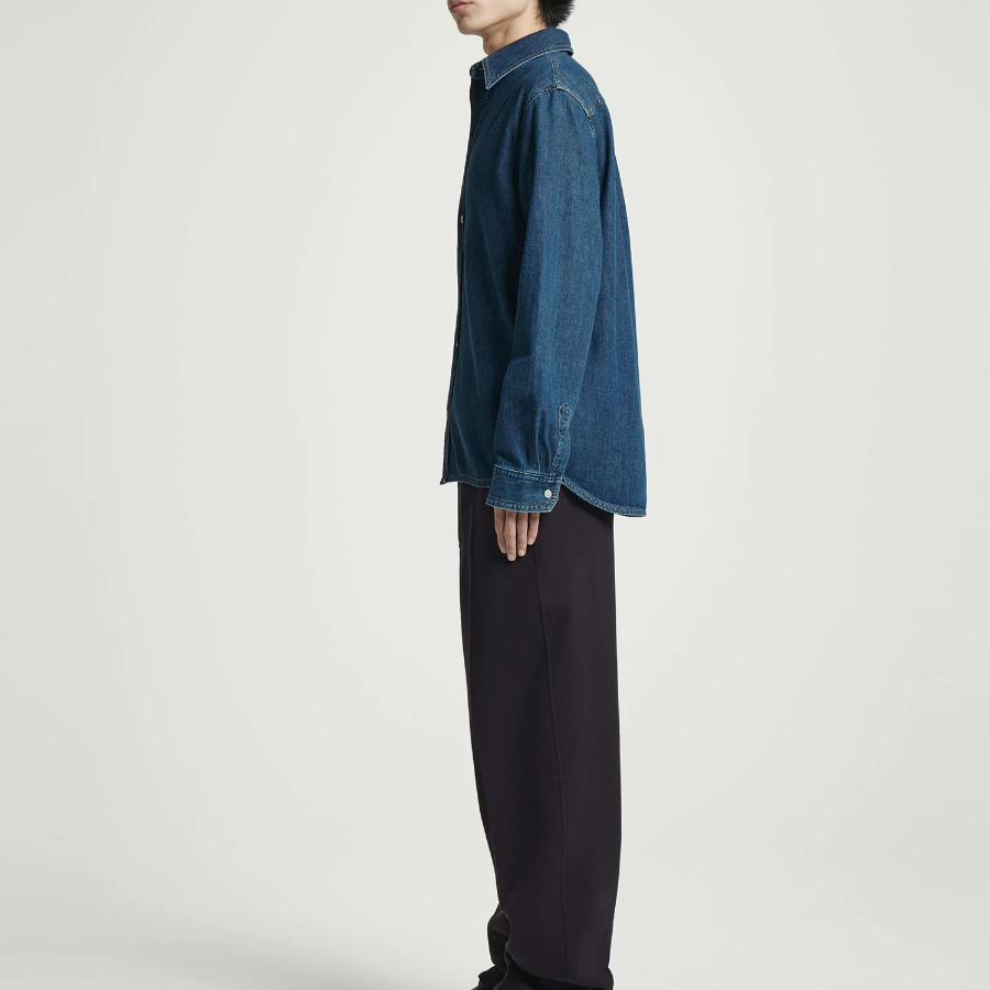 COS Relaxed Denim Overshirt – Dark Blue
