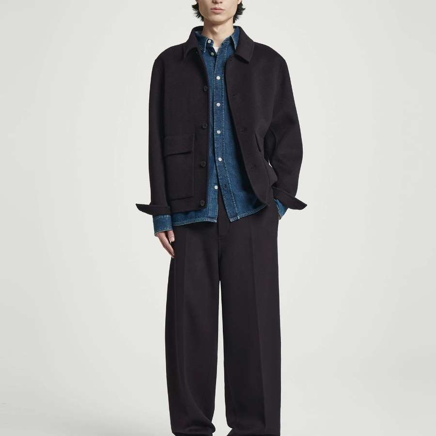 COS Relaxed Denim Overshirt – Dark Blue