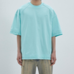 JUUN.J Layered Style Hidden Pocket Short Sleeve – Turquoise