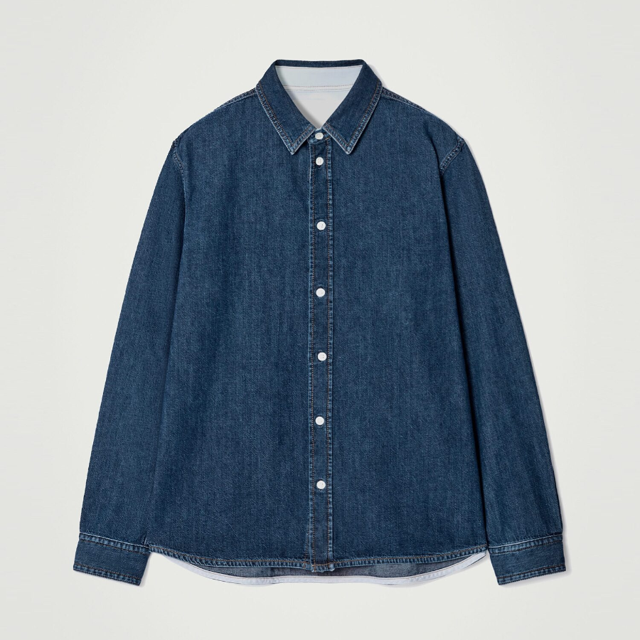 COS Relaxed Denim Overshirt – Dark Blue