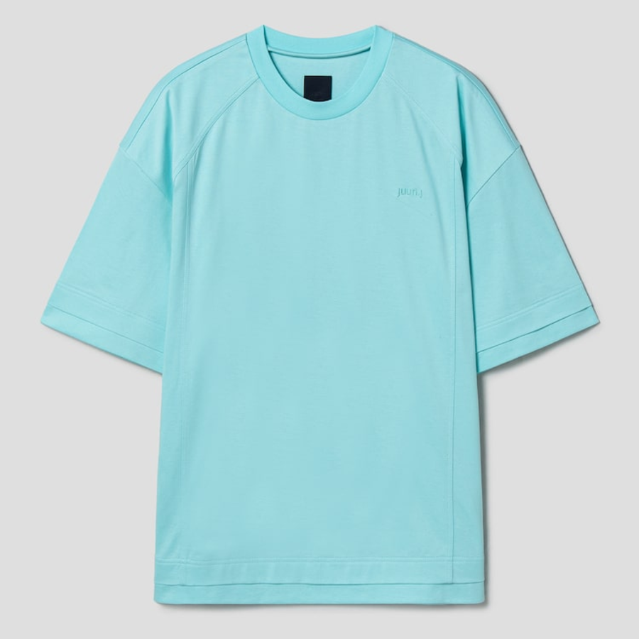 JUUN.J Layered Style Hidden Pocket Short Sleeve – Turquoise