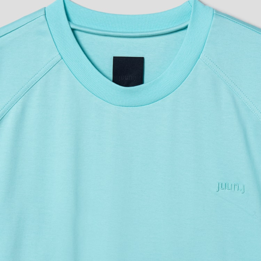 JUUN.J Layered Style Hidden Pocket Short Sleeve – Turquoise