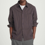 COS Relaxed Twill Shirt – Brown Stripe