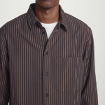 COS Relaxed Twill Shirt – Brown Stripe