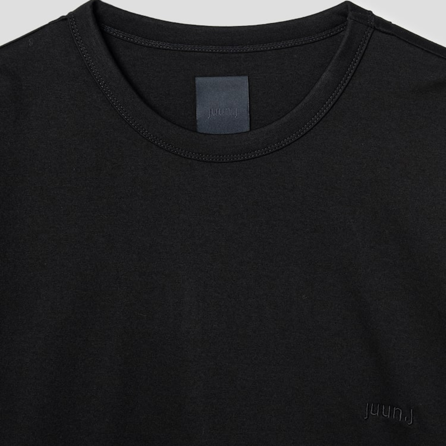 JUUN.J LANGUAGE IRIS Semi-Oversized Short Sleeve – Black
