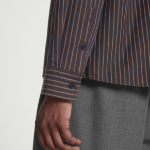 COS Relaxed Twill Shirt – Brown Stripe