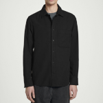 COS Relaxed Brushed Cotton Blend Shirt – Black