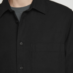 COS Relaxed Brushed Cotton Blend Shirt – Black
