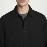 COS Relaxed Brushed Cotton Blend Shirt – Black