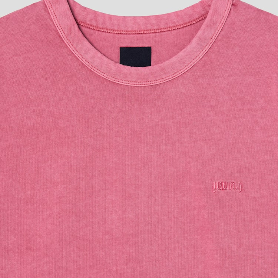 JUUN.J KIM KEEVER Floating Flower Semi-Oversized Dyed Short Sleeve – Red